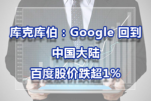 庫克庫伯：Google 回到中國大陸，百度股價(jià)跌超1%
