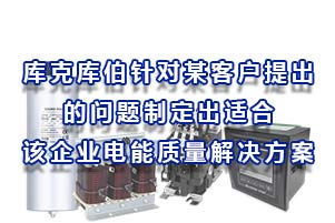 庫克庫伯根據(jù)某客戶開關室提出的問題制定出適合該企業(yè)電能質量解決方案