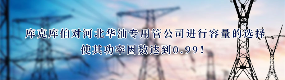 庫克庫伯對河北華油專用管公司進行容量的選擇，使其功率因數(shù)達到0.99！